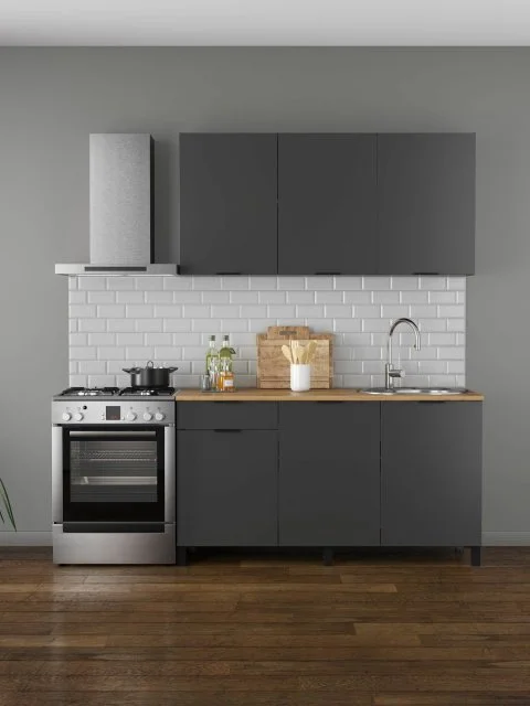 ChairCharm Кухонный гарнитур "Венера" 1500 ЛДСП Диамант серый 150х220х60